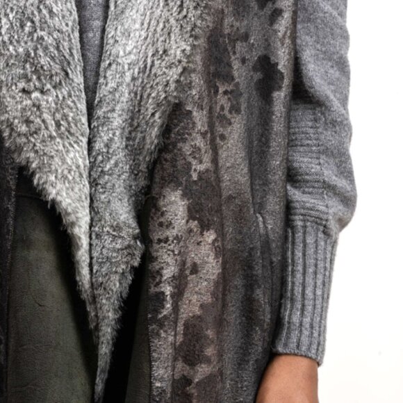 Avant Toi Vest Coat NWOT Felted Cashmere Wool Fur Size M - Picture 4 of 13